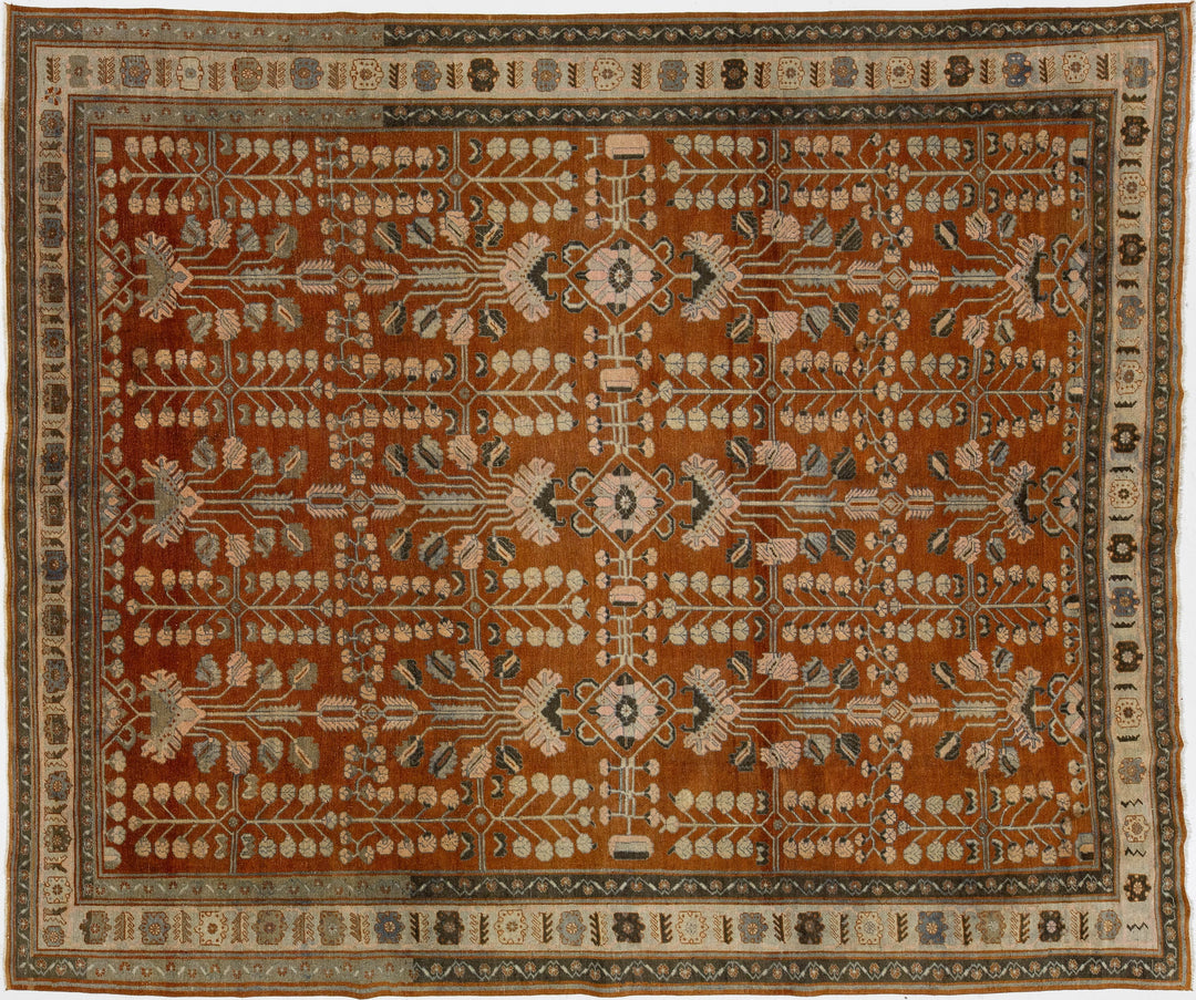 Antique Bakhtiari Wool Rug 11 X 13