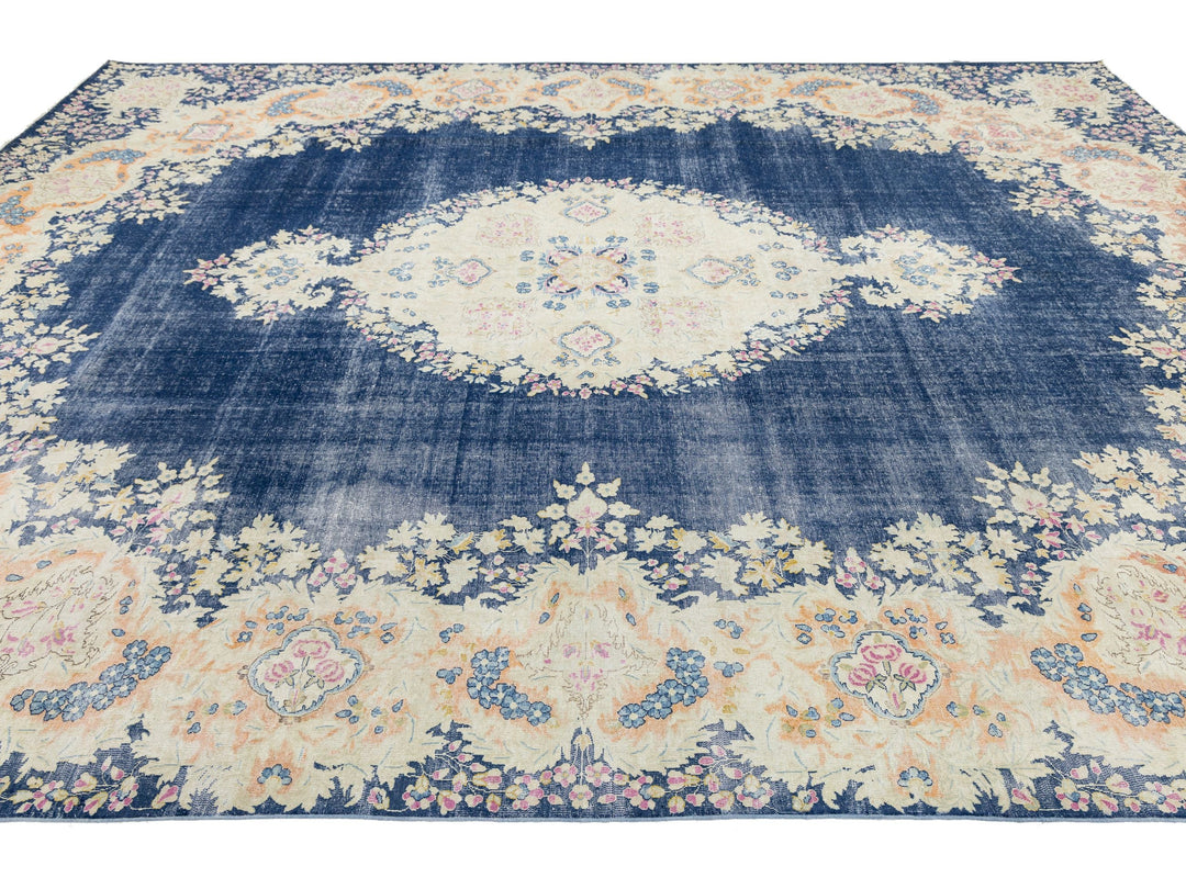 Antique Kerman Wool Rug 10 X 13
