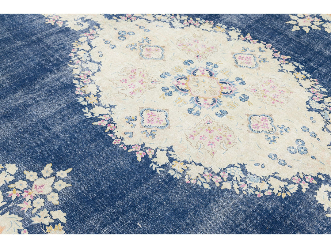 Antique Kerman Wool Rug 10 X 13