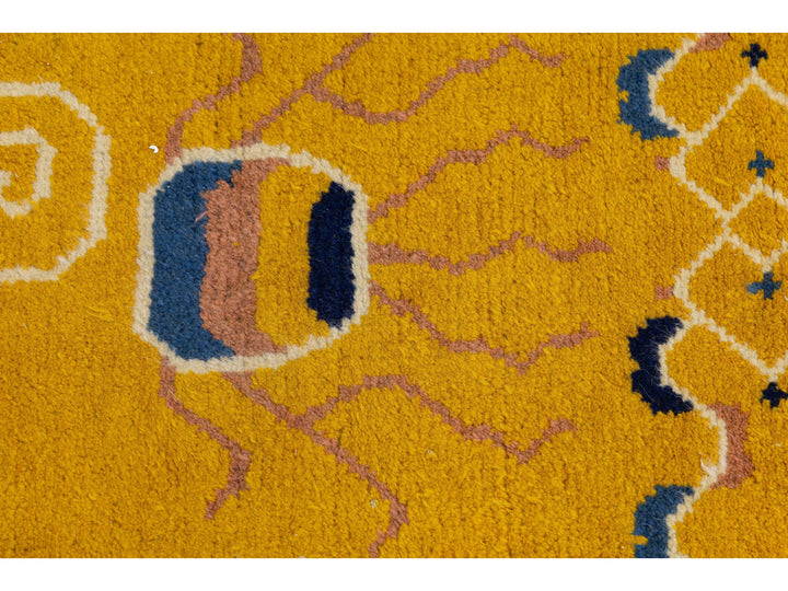 Antique Art Deco Chinese Wool Runner 5 X 15