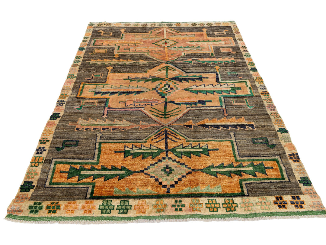 Modern Baluch Wool Rug 6 X 8