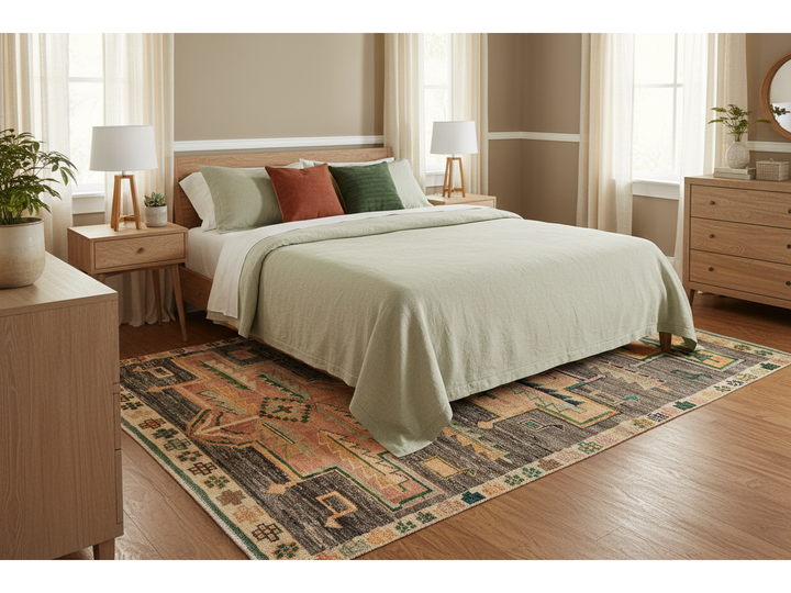 Modern Baluch Wool Rug 6 X 8