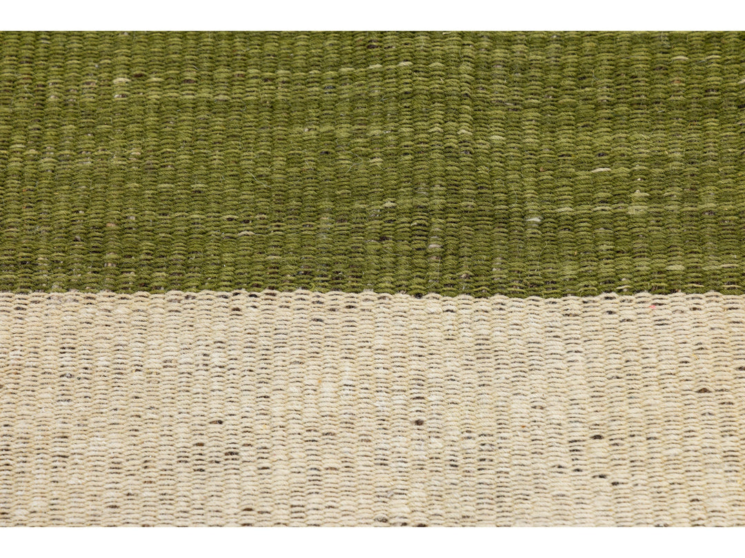 Modern Kilim Flatweave Wool Rug 8 X 12