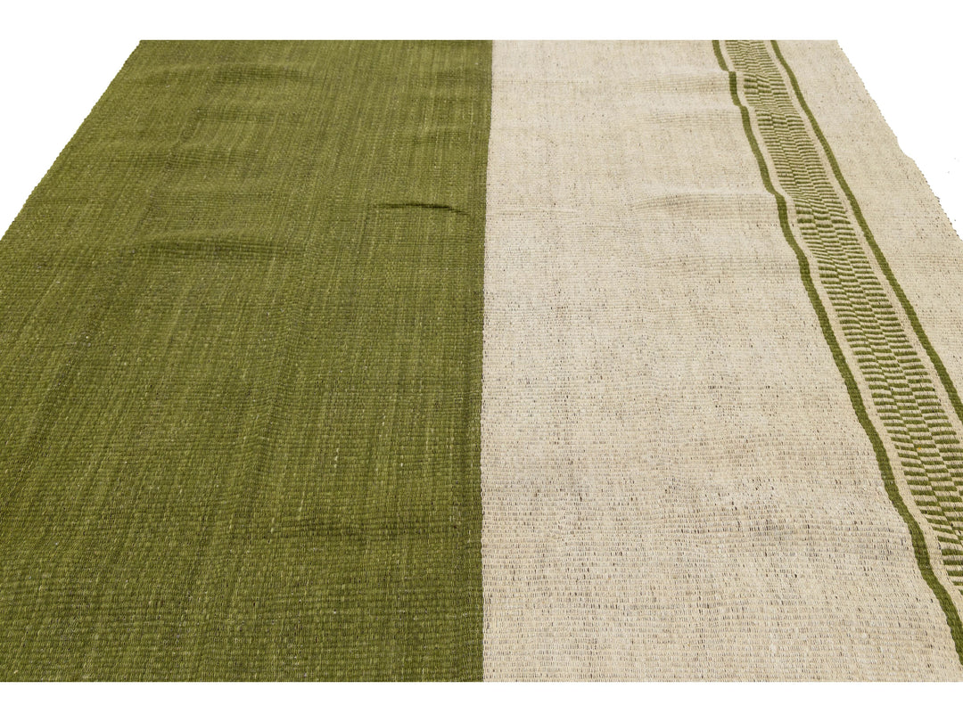 Modern Kilim Flatweave Wool Rug 8 X 12