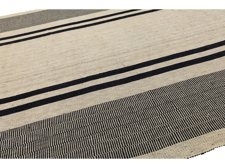 Modern Kilim Flatweave Wool Rug 10 X 15