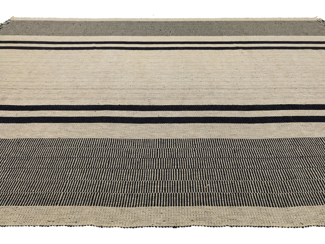 Modern Kilim Flatweave Wool Rug 10 X 15