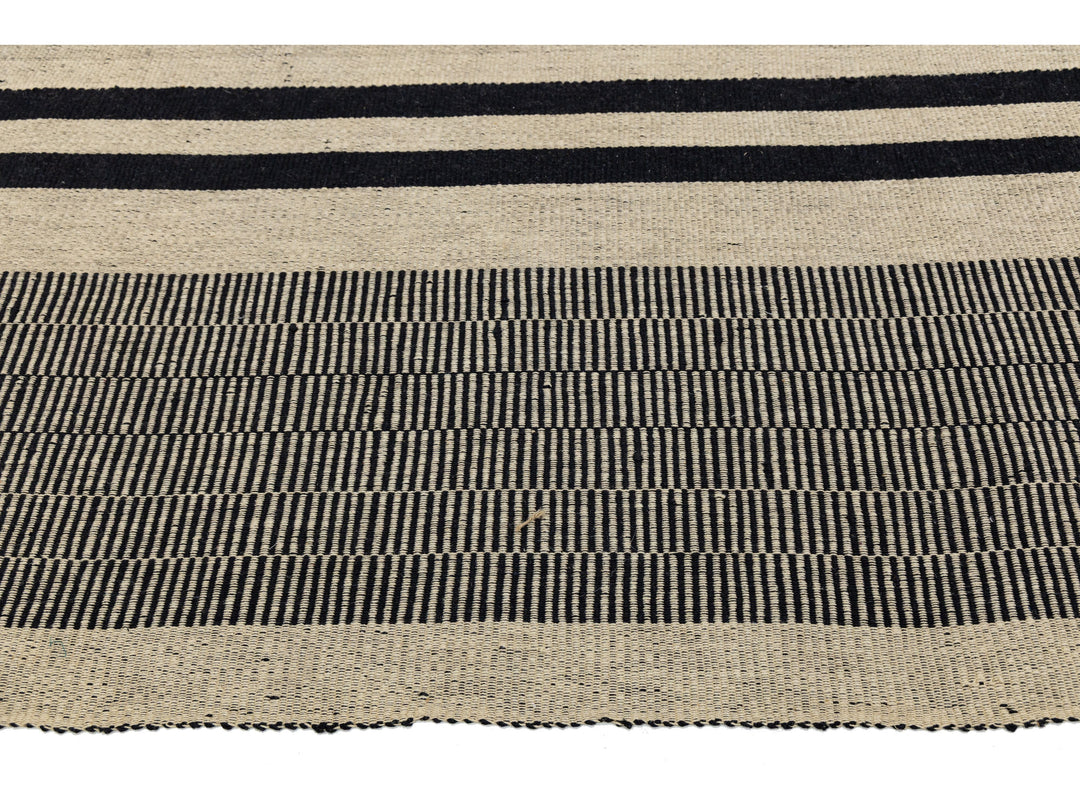 Modern Kilim Flatweave Wool Rug 10 X 15