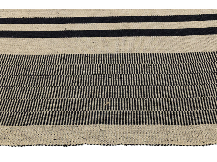 Modern Kilim Flatweave Wool Rug 10 X 15