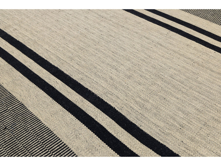 Modern Kilim Flatweave Wool Rug 10 X 15