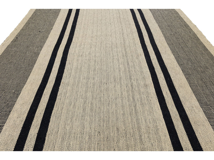 Modern Kilim Flatweave Wool Rug 10 X 15