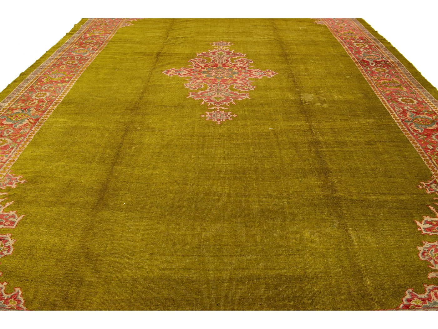 Antique Persian Mahal Wool Rug 12 X 18