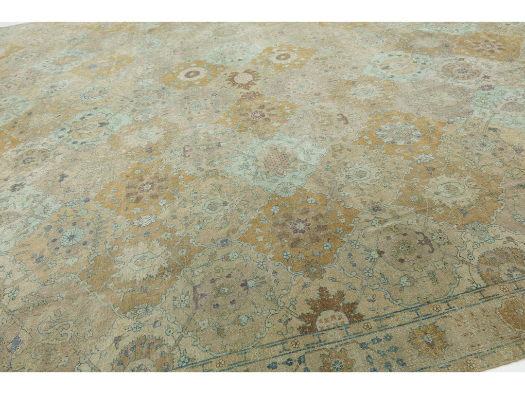 Antique Indian Agra Wool Rug 14 X 17