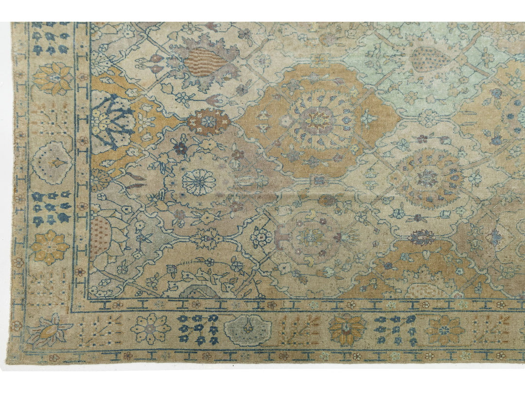 Antique Indian Agra Wool Rug 14 X 17
