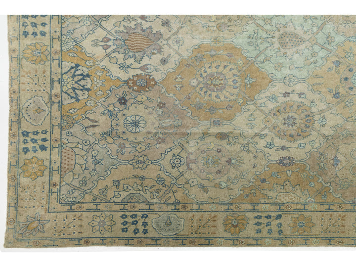 Antique Indian Agra Wool Rug 14 X 17