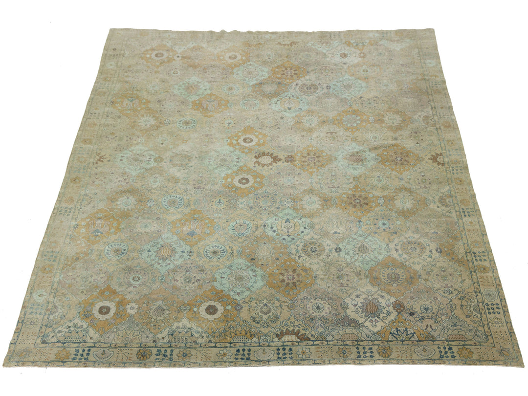 Antique Indian Agra Wool Rug 14 X 17