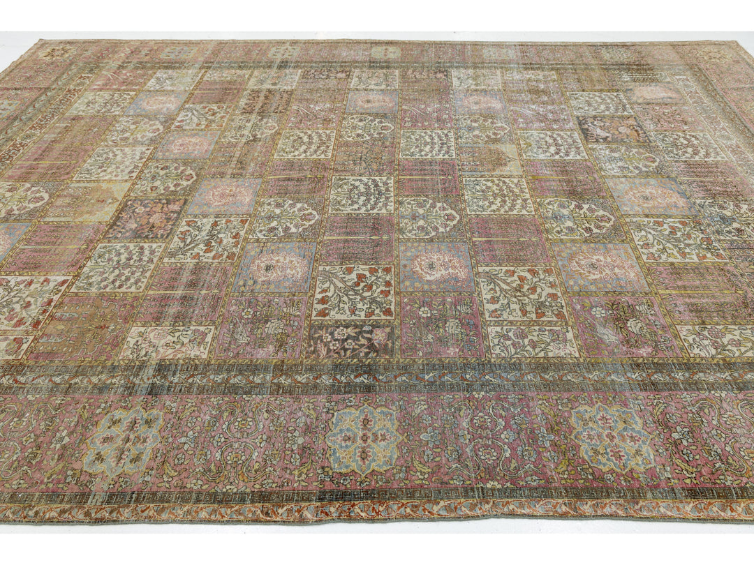Antique Larestan Wool Rug 10 X 15