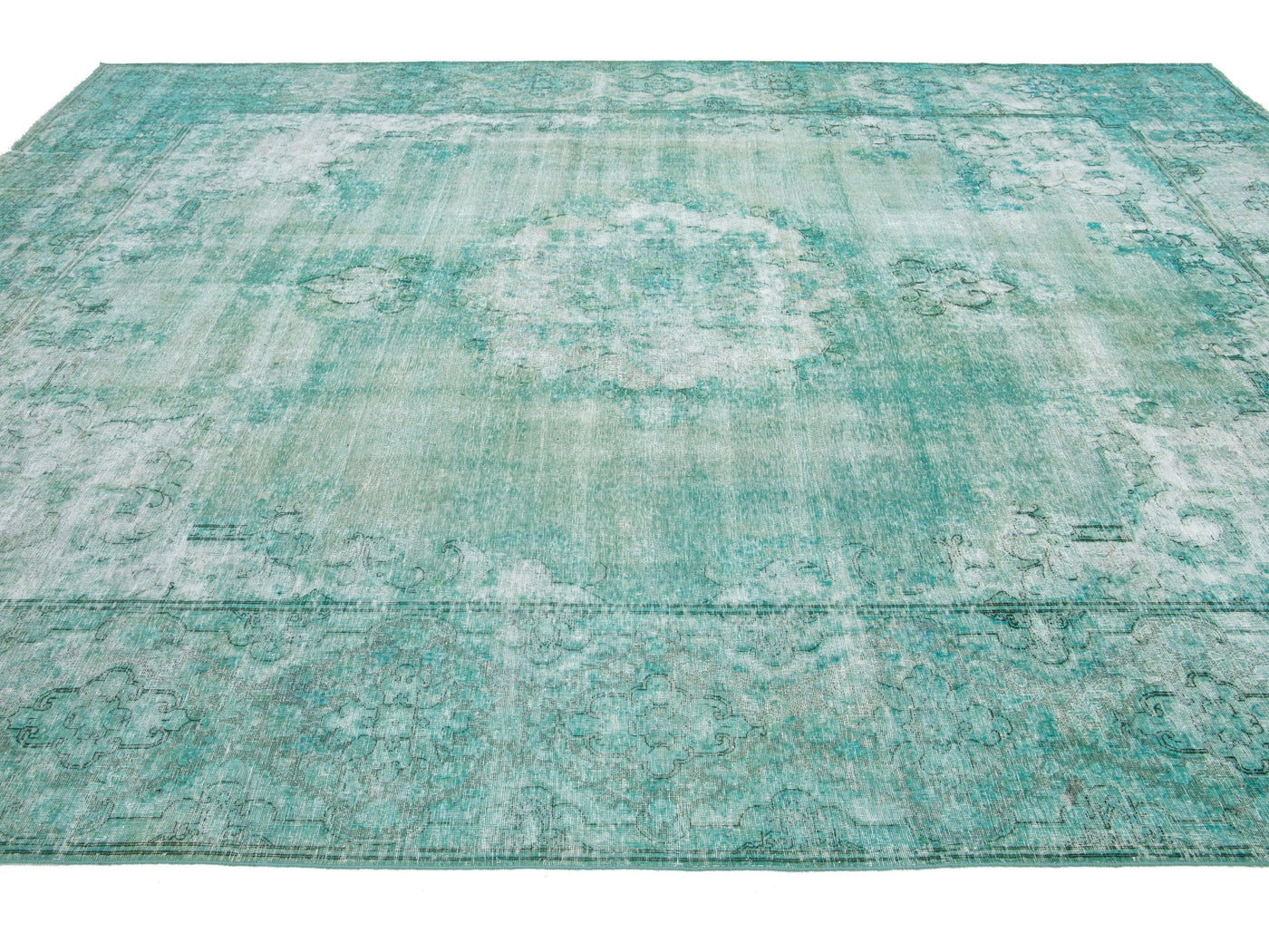 Antique Overdyed Wool Rug 10 X 13