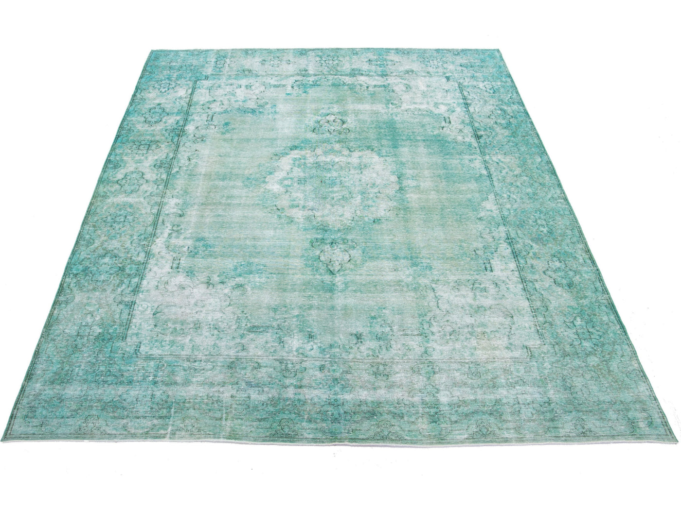 Antique Overdyed Wool Rug 10 X 13