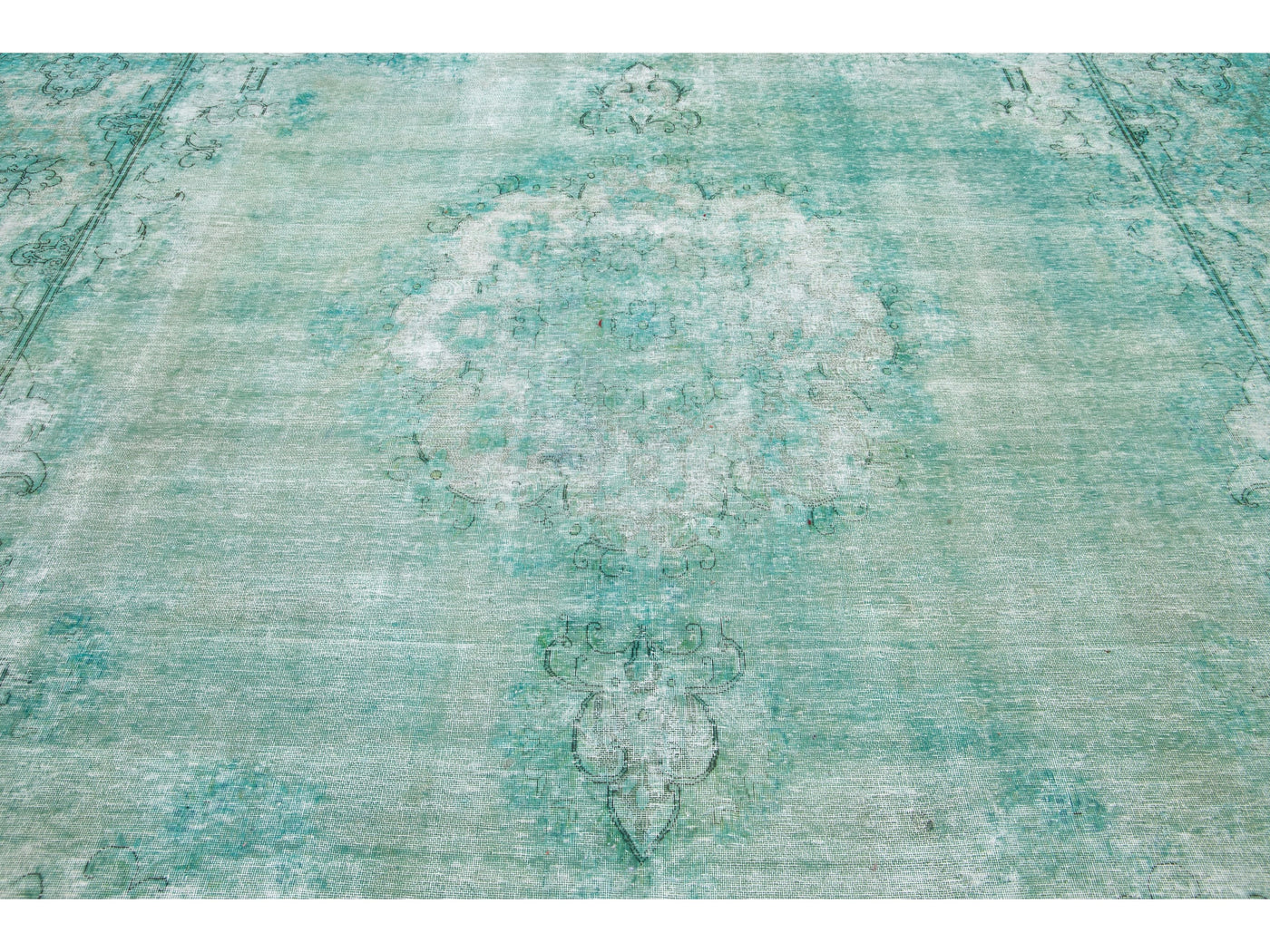 Antique Overdyed Wool Rug 10 X 13