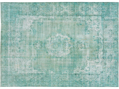 Antique Overdyed Wool Rug 10 X 13