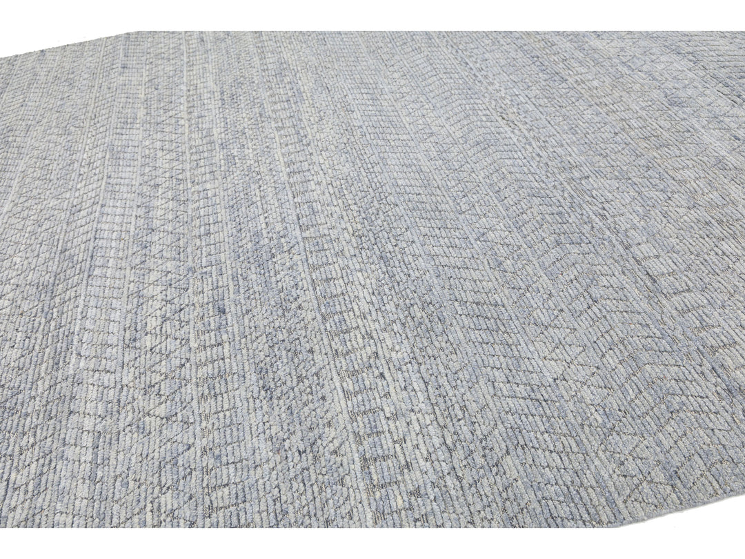 Modern Moroccan Wool Rug 10 X 14
