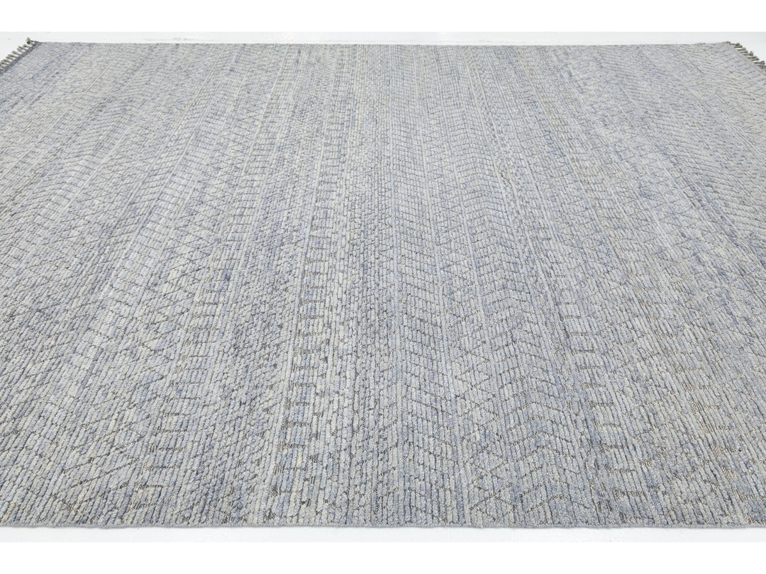 Modern Moroccan Wool Rug 10 X 14