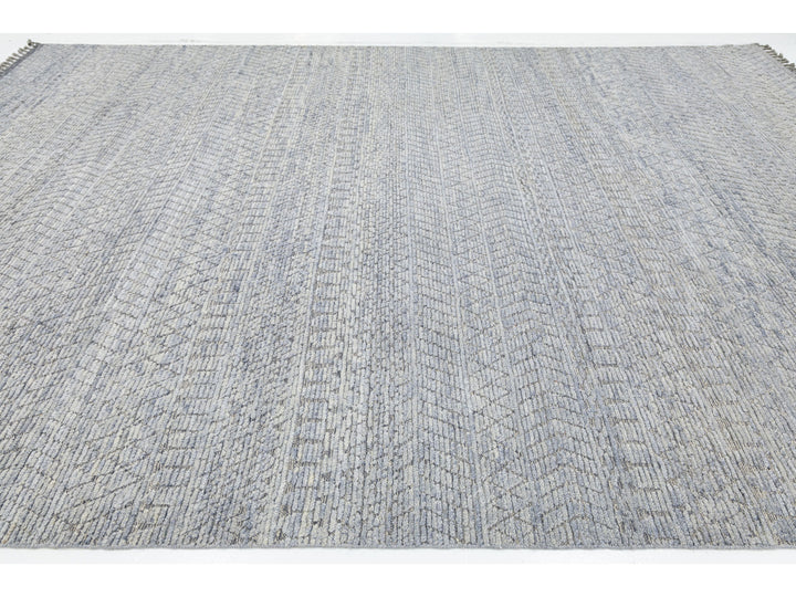 Modern Moroccan Wool Rug 10 X 14