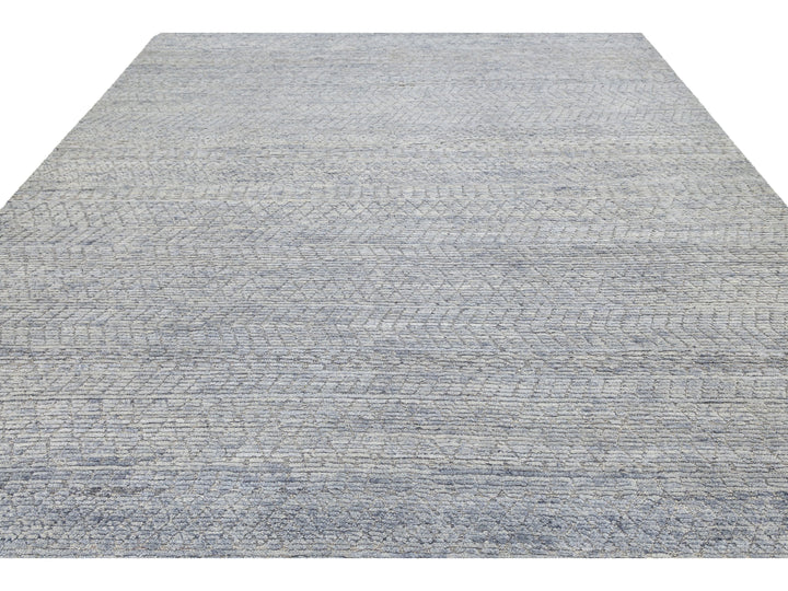 Modern Moroccan Wool Rug 10 X 14