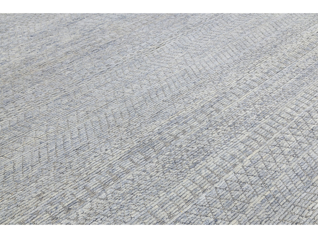 Modern Moroccan Wool Rug 10 X 14