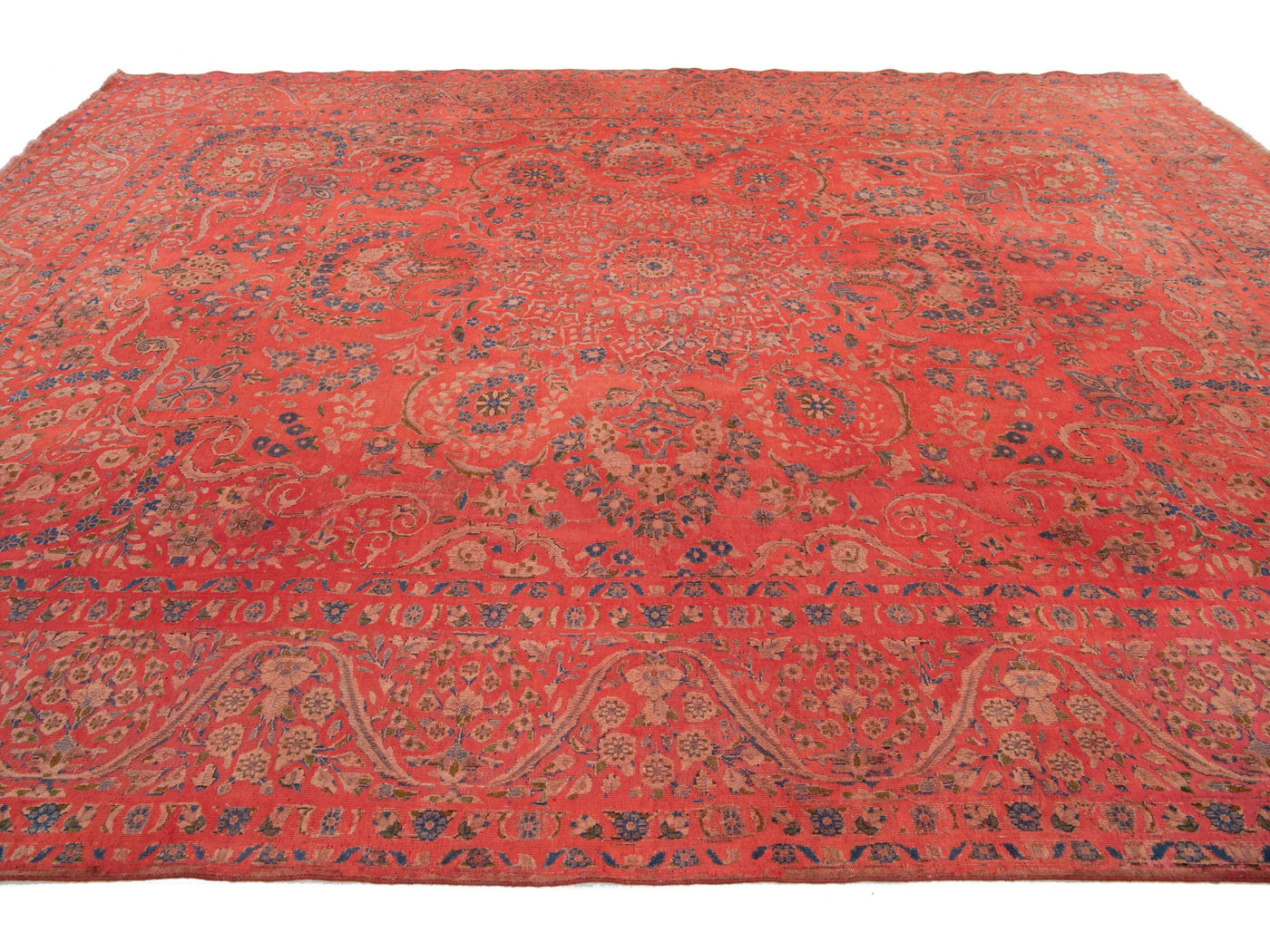 Antique Overdyed Wool Rug 10 X 13