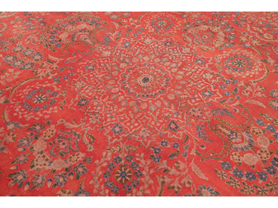 Antique Overdyed Wool Rug 10 X 13