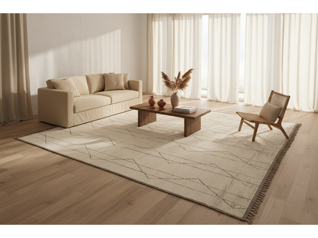 Modern Moroccan Wool Rug 10 X 14