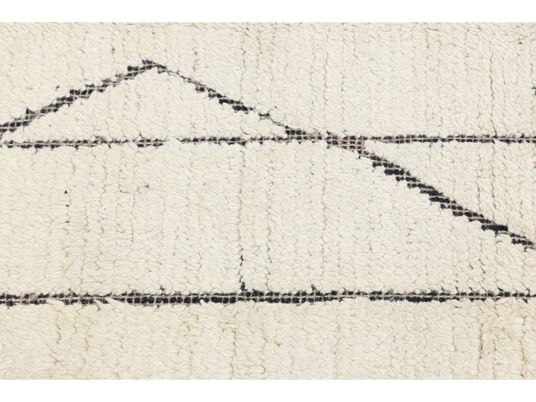 Modern Moroccan Wool Rug 10 X 14