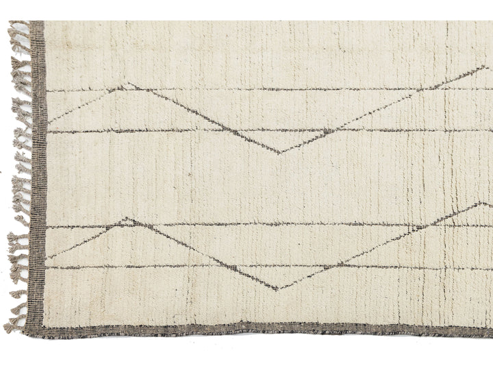 Modern Moroccan Wool Rug 10 X 14