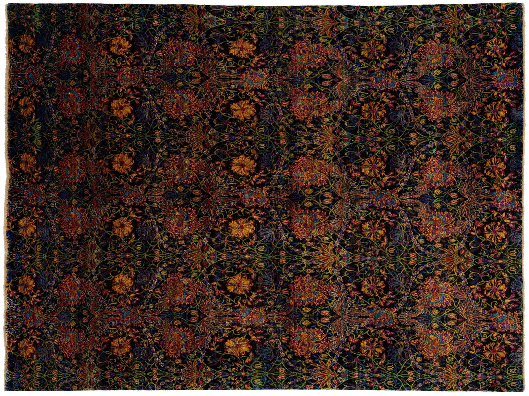 Modern Sari Silk Rug 9 X 12