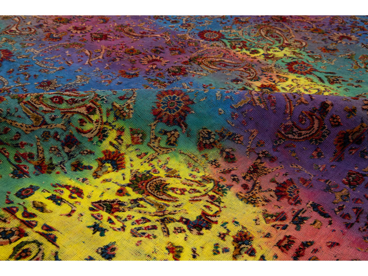 Antique Overdyed Wool Rug 7 X 10