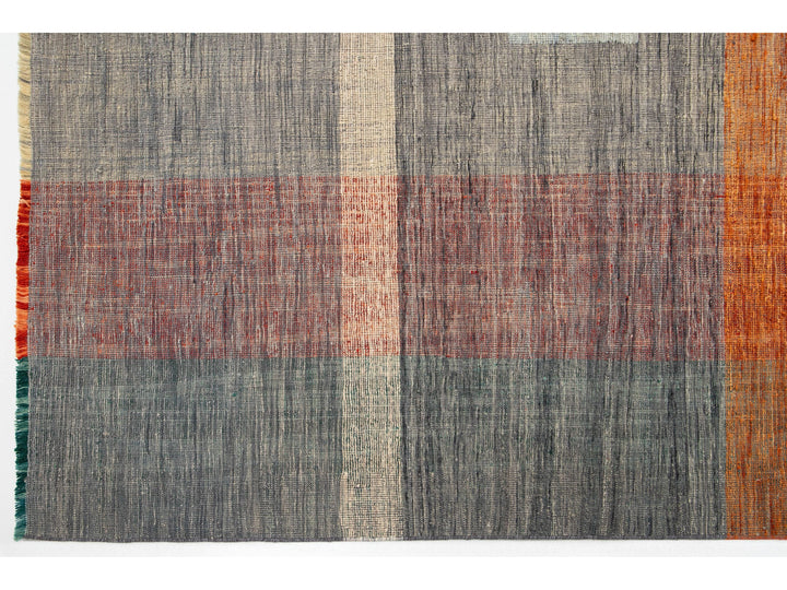 Modern Kilim Flatweave Wool Rug 8 X 11