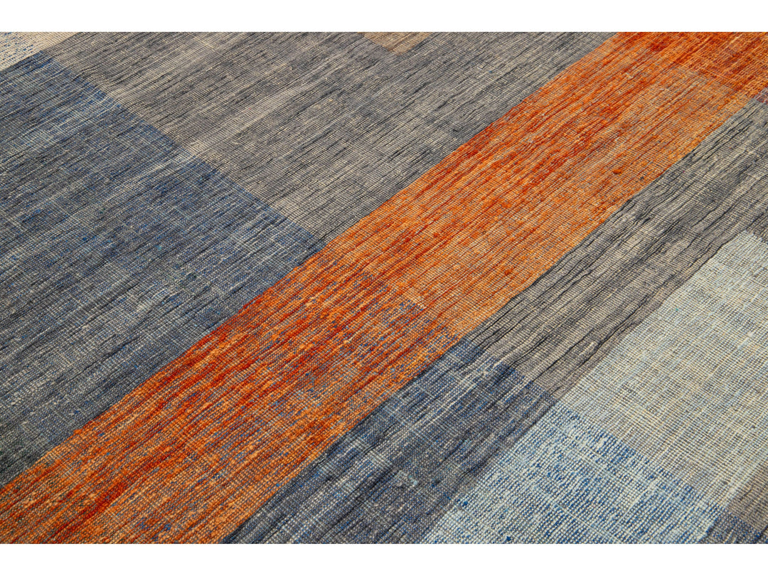 Modern Kilim Flatweave Wool Rug 8 X 11