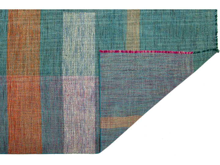 Modern Kilim Flatweave Wool Rug 10 X 13