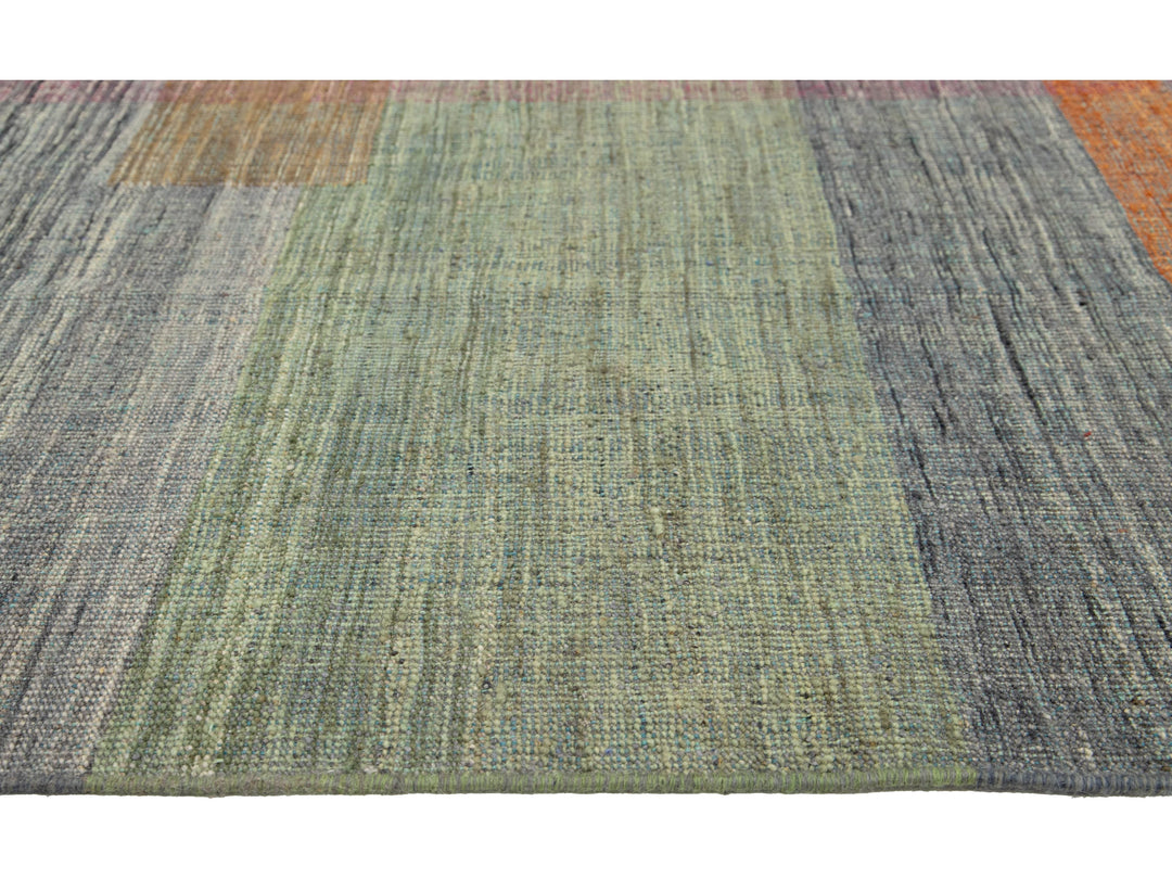 Modern Kilim Flatweave Wool Rug 8 X 11