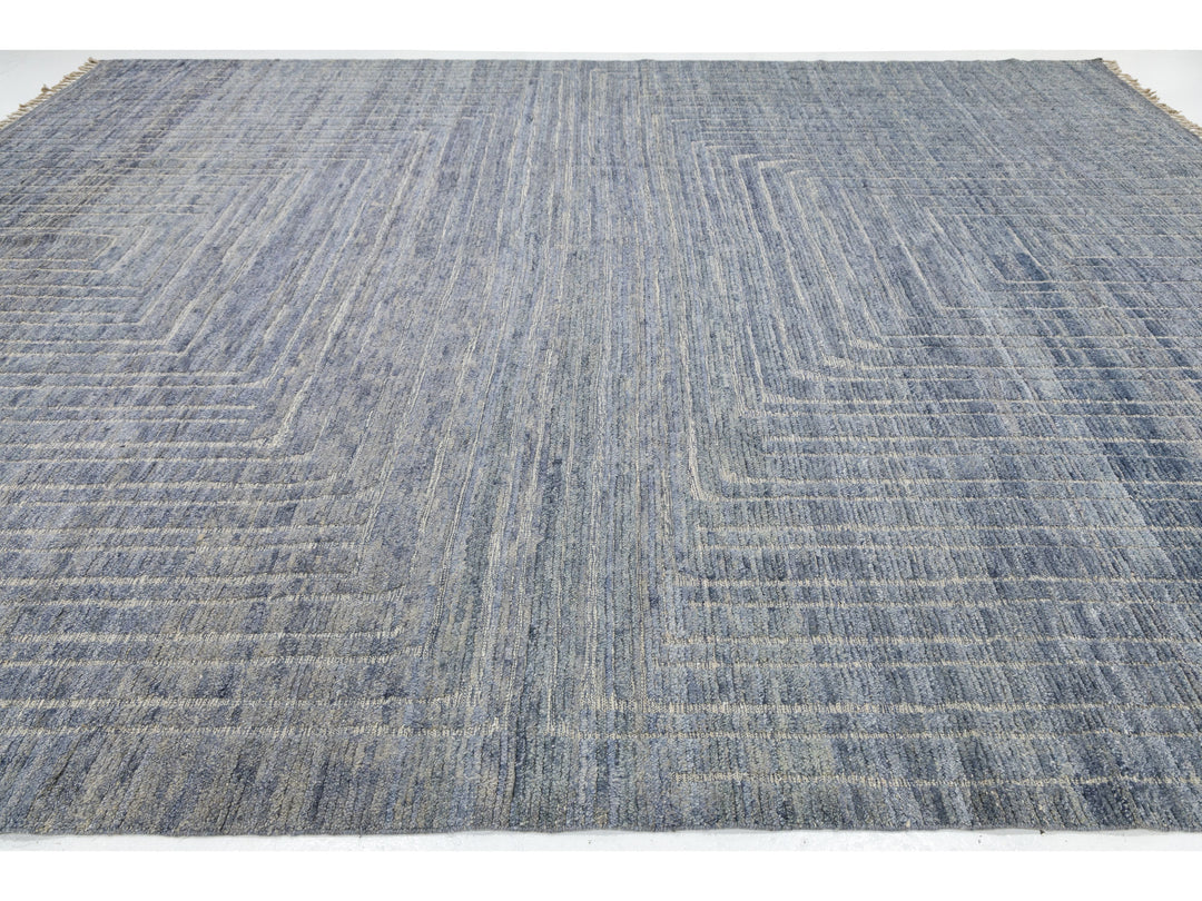 Modern Moroccan Wool Rug 12 X 16