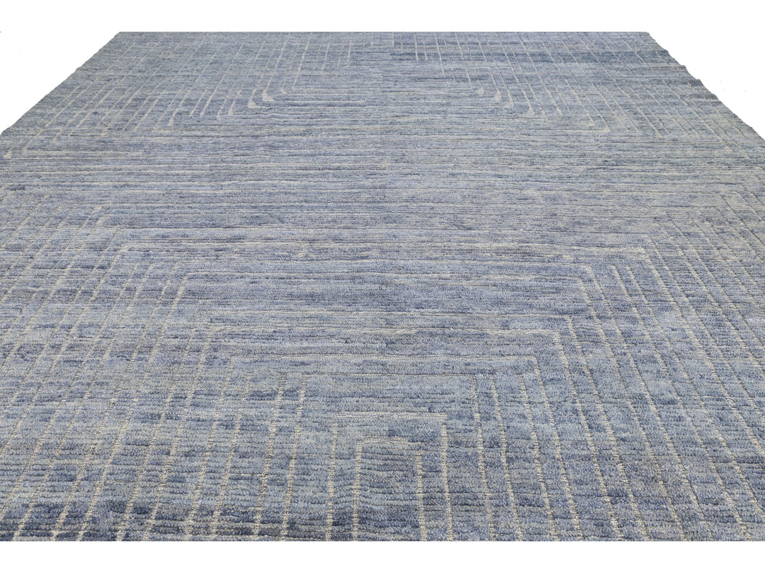 Modern Moroccan Wool Rug 12 X 16