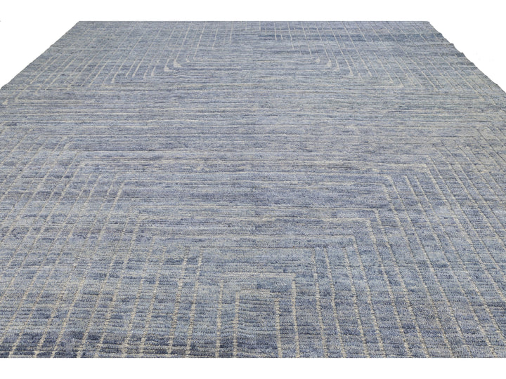 Modern Moroccan Wool Rug 12 X 16