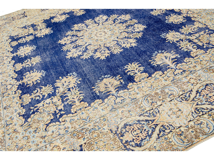 Antique Kerman Wool Rug  10 X 13