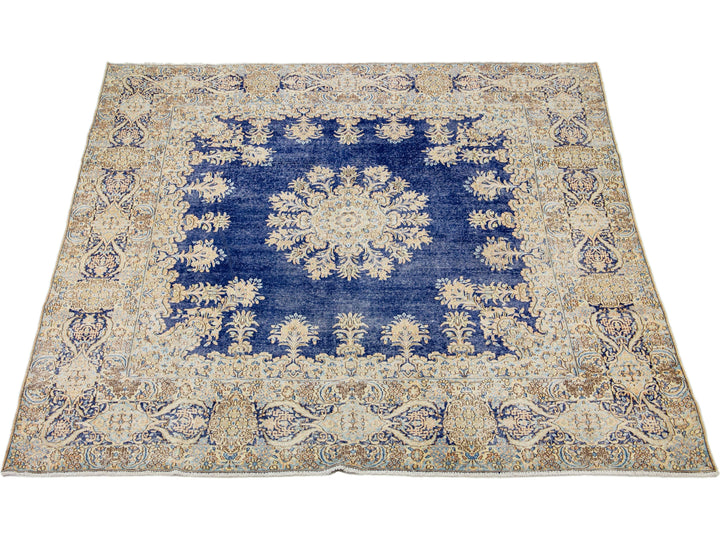 Antique Kerman Wool Rug  10 X 13