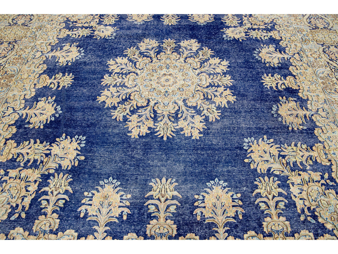 Antique Kerman Wool Rug  10 X 13
