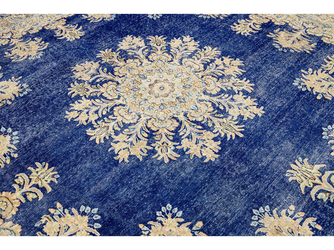 Antique Kerman Wool Rug  10 X 13