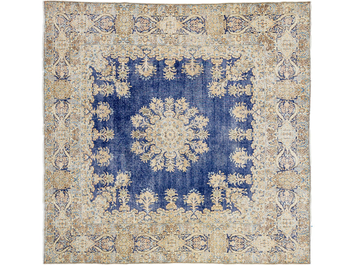 Antique Kerman Wool Rug  10 X 13