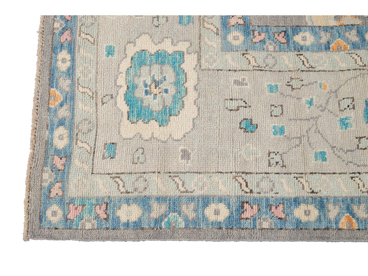 Modern Oushak Wool Rug 13 X 15