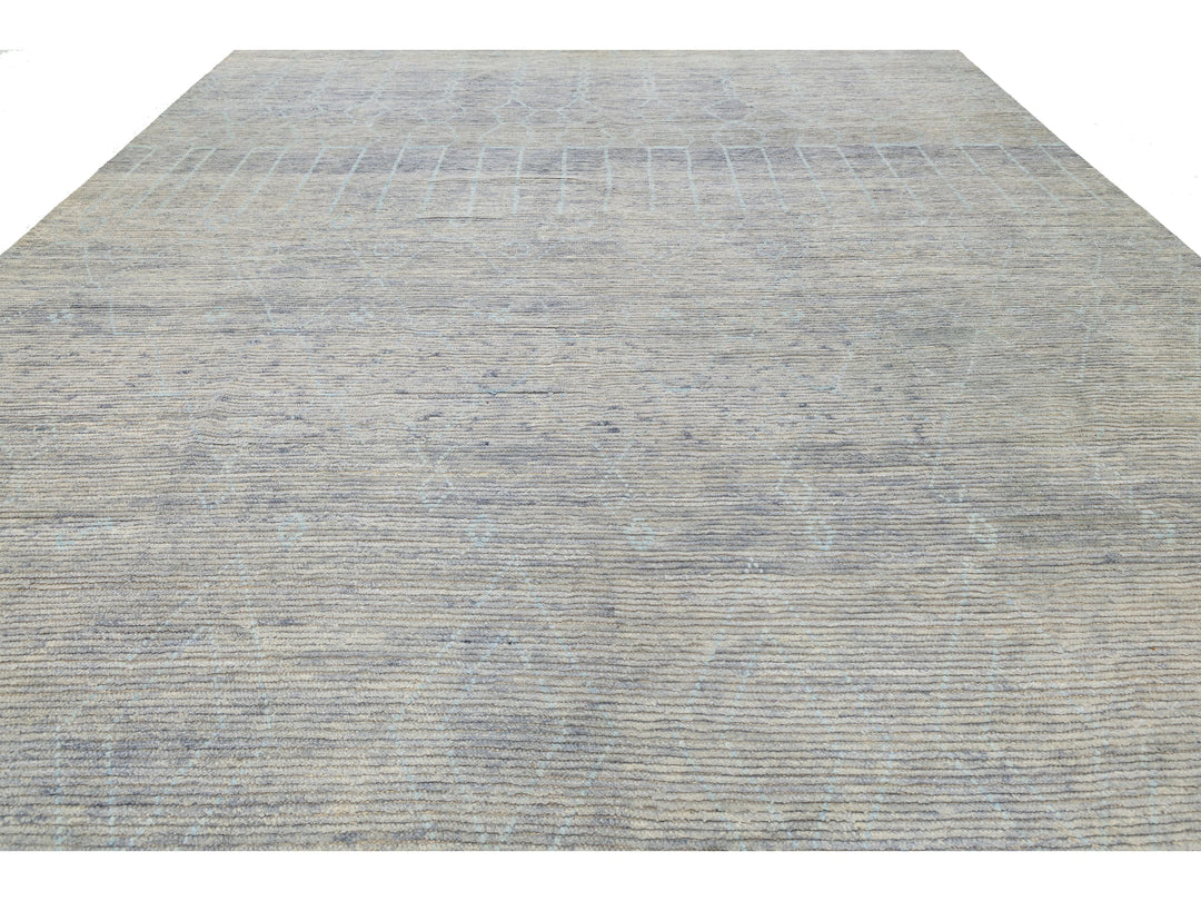 Modern Moroccan Wool Rug 12 X 16